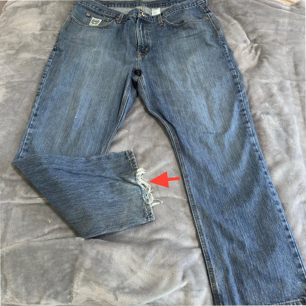 Cinch White Label Jeans Mens 42x32 Relaxed Fit Western Cowboy Denim Blue Cotton